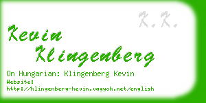 kevin klingenberg business card